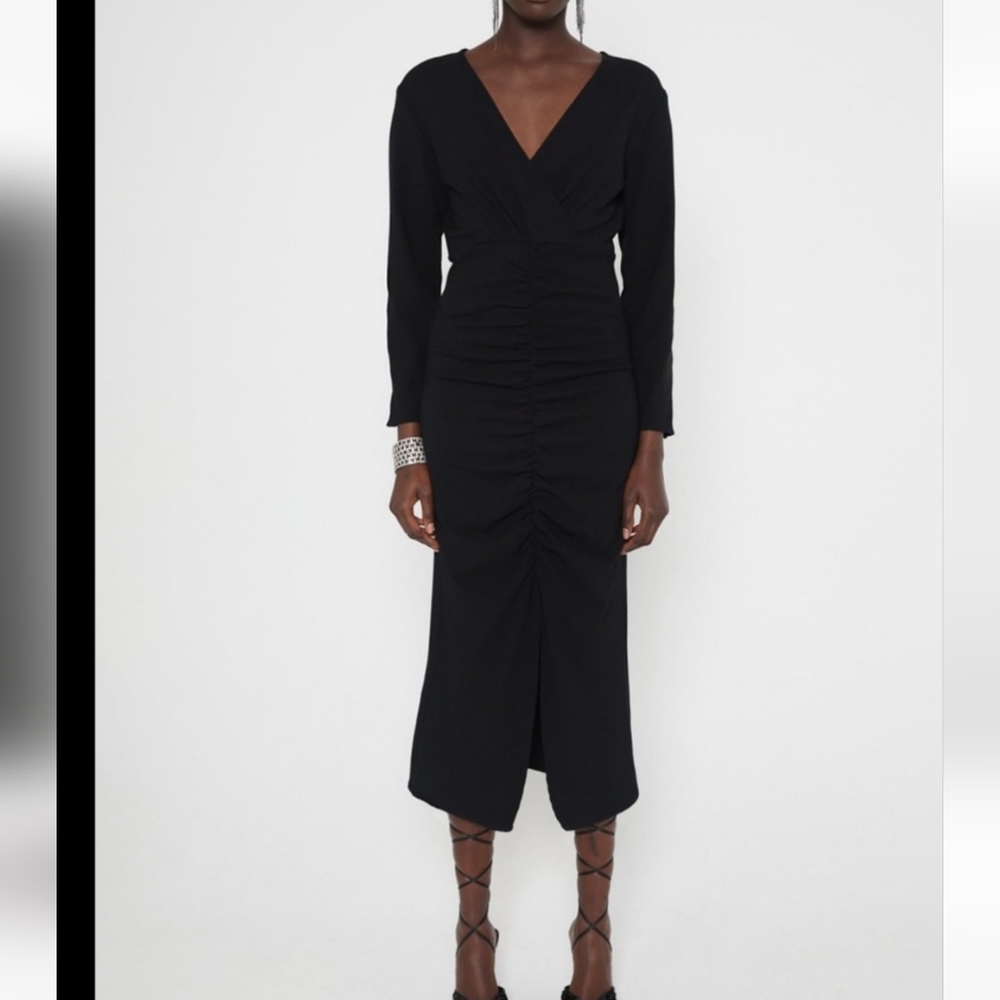 Zara Ruched Midi Dress